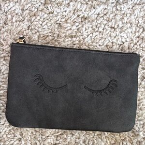 Stella & Dot Black and Pink Eyelash Pouch